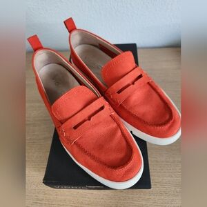 Vionic Women's Red Slip-On Penny Loafers - Casual Comfort